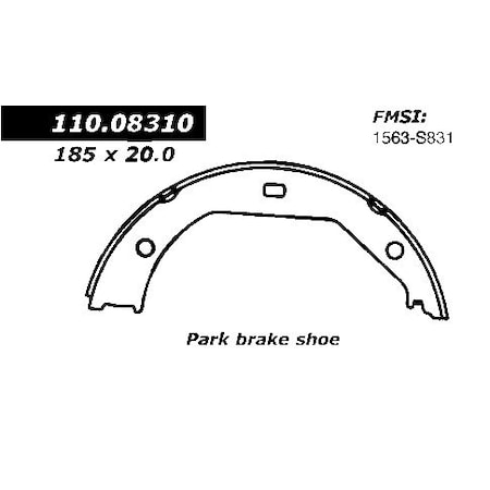 Centric Parts Centric Brake Shoes, 111.08310 111.08310